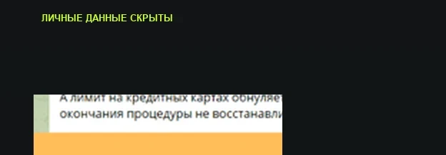 Обезличенный фрагмент обращения по банкротству физических лиц